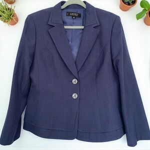 Kasper Navy Blue Blazer Size 14P